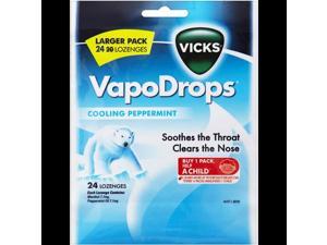 Vicks Vapodrops Blue Cooling Peppermint 24 Lozenges Vicks Vapodrops Blue Cooling Peppermint 24 Lozenges