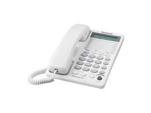PANASONIC KX-TS208W 2-Line Feature Phone w/LCD - White PANASONIC KX-TS208W 2-Line Feature Phone w/LCD - White