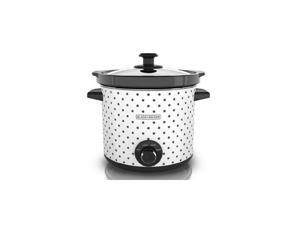APPLICA SC1004D BD 4Qt Slow Cooker Blk Polka APPLICA SC1004D BD 4Qt Slow Cooker Blk Polka