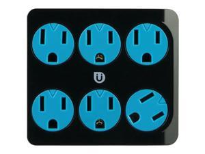 GE 25112 6 OUTLET GRND TAP BLK BLU GE 25112 6 OUTLET GRND TAP BLK BLU