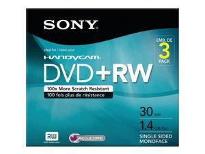 SONY 3DPW30R2HC Sony 3DPW30R2HC - 3 x DVD+RW - 1.4 GB ( 30min ) SONY 3DPW30R2HC Sony 3DPW30R2HC - 3 x DVD+RW - 1.4 GB ( 30min )