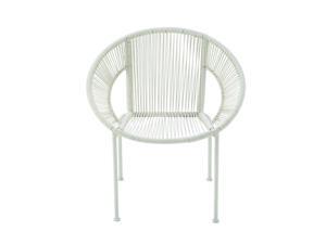 BENZARA 44524 Durable Metal Plastic Rattan Chair BENZARA 44524 Durable Metal Plastic Rattan Chair