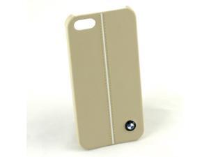 BMW iPhone 5 / 5S Cream Leather & Stitching Case CG Mobile New BMHCP5LC BMW iPhone 5 / 5S Cream Leather & Stitching Case CG Mobile New BMHCP5LC