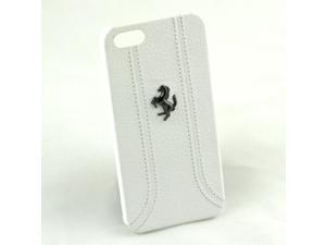 Ferrari iPhone 5 / 5S White Leather & Stitching Case CG Mobile New FEFFHCP5FW Ferrari iPhone 5 / 5S White Leather & Stitching Case CG Mobile New FEFFHCP5FW