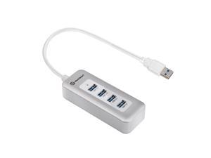 UtechSmart USB 3.0 4-Port Hub, Backward Compatible with USB 2.0 - Silver UtechSmart USB 3.0 4-Port Hub, Backward Compatible with USB 2.0 - Silver