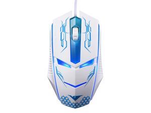 RAJFOO The Terminator 1600DPI 6D Optical Wired Usb Gaming Mouse for Gamer PC Laptop Home Office User - Ergonomic Design - Comfortable Matte Finish - Cool LEDs -ICE BLUE RAJFOO The Terminator 1600DPI 6D Optical Wired Usb Gaming Mouse for Gamer PC Laptop Home Office User - Ergonomic Design - Comfortable Matte Finish - Cool LEDs -ICE BLUE