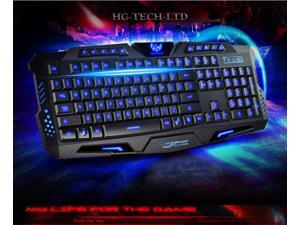 Three Color Backlight M200 Multimedia Ergonomic Gaming Keyboard Blue/Red/Purple Three Color Backlight M200 Multimedia Ergonomic Gaming Keyboard Blue/Red/Purple