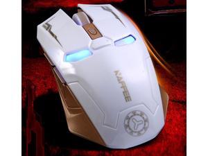 WHITE NAFFEE Iron Man G5 2.4GHz Wireless 2400DPI 6D 6 Buttons Optical Usb Dongle Cordless Gaming Mouse - with Silence Buttons - High-Precision - No Light Sensor plus Auto Sleep Function WHITE NAFFEE Iron Man G5 2.4GHz Wireless 2400DPI 6D 6 Buttons Optical Usb Dongle Cordless Gaming Mouse - with Silence Buttons - High-Precision - No Light Sensor plus Auto Sleep Function