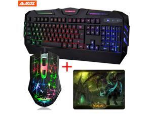 2016 X-Lighting XS550+ Rainbow Backlit Multimedia Ergonomic Usb Gaming Keyboard +Ajazz 2400DPI The Dark Knight Rainbow LED 6 Buttons Usb Gaming Mouse +WOW The Lich King Gaming Mouse Pad SET 2016 X-Lighting XS550+ Rainbow Backlit Multimedia Ergonomic Usb Gaming Keyboard +Ajazz 2400DPI The Dark Knight Rainbow LED 6 Buttons Usb Gaming Mouse +WOW The Lich King Gaming Mouse Pad SET