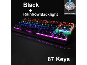 UrChoiceLtd® 2016 Yuansu X-Falcon 87 Keys Keyboards Usb Wired LED illuminated Backlight Ergonomic Mechanical Gaming Keyboard Black / Blue Switch for Office Typists and Play Games UrChoiceLtd® 2016 Yuansu X-Falcon 87 Keys Keyboards Usb Wired LED illuminated Backlight Ergonomic Mechanical Gaming Keyboard Black / Blue Switch for Office Typists and Play Games