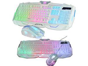 UThink Rainbow Backlight V100 Ergonomic Gaming Keyboard + 6 Buttons Gaming Mouse UThink Rainbow Backlight V100 Ergonomic Gaming Keyboard + 6 Buttons Gaming Mouse