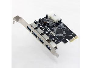 4 Port USB 3.0 5GB/s HUB PCi-E PCI Express VLI Chipset Addon Card 4 Port USB 3.0 5GB/s HUB PCi-E PCI Express VLI Chipset Addon Card