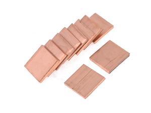 10 Pcs Square 15mm x 15mm x 1.6mm Laptop Parts CPU Heatsink Copper Pad 10 Pcs Square 15mm x 15mm x 1.6mm Laptop Parts CPU Heatsink Copper Pad