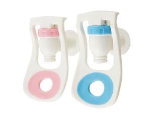 Water Dispenser Spare Part Push Type Sky Blue White Plastic Taps 2 Pcs Water Dispenser Spare Part Push Type Sky Blue White Plastic Taps 2 Pcs
