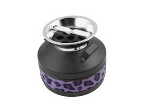 Black Purple Leopard Print Cigarette Ashtray for Smoker Black Purple Leopard Print Cigarette Ashtray for Smoker