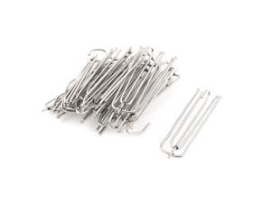 20 Pcs Deep Pinch Pleat Prong Curtain Hooks Silver Tone 2.8" Long 20 Pcs Deep Pinch Pleat Prong Curtain Hooks Silver Tone 2.8" Long