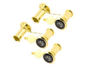 Gold Tone Solid Security 200 Degree Viewing Angle Door Viewer Peephole 5 Pcs Gold Tone Solid Security 200 Degree Viewing Angle Door Viewer Peephole 5 Pcs