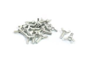 20Pcs Silver Tone Metal Thumb Butterfly Wing Screws 8mm x 20mm 20Pcs Silver Tone Metal Thumb Butterfly Wing Screws 8mm x 20mm