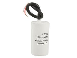 CBB60 20uF Wire Lead Cylinder Motor Run SH Capacitor AC 450V CBB60 20uF Wire Lead Cylinder Motor Run SH Capacitor AC 450V