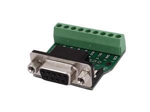 DB9 D-SUB Female Adapter Plate RS232 to 9P Terminal Breakout Board Signal Module DB9 D-SUB Female Adapter Plate RS232 to 9P Terminal Breakout Board Signal Module