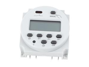 AC 110V 16A Digital Electronic LCD Time Relay Switch Programmable Timer White AC 110V 16A Digital Electronic LCD Time Relay Switch Programmable Timer White