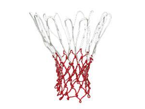 2 Pcs 19.3" Long Great Replacement Portable Nylon Basketball Nets Red White 2 Pcs 19.3" Long Great Replacement Portable Nylon Basketball Nets Red White