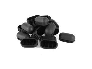 30mmx60mm Screw Type Plastic Oval Tube Inserts End Blanking Caps Black 20 Pcs 30mmx60mm Screw Type Plastic Oval Tube Inserts End Blanking Caps Black 20 Pcs
