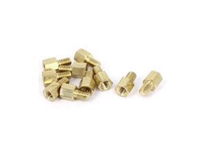 M4x6mm+6mm Male to Female Thread 0.7mm Pitch Brass Hex Standoff Spacer 10Pcs M4x6mm+6mm Male to Female Thread 0.7mm Pitch Brass Hex Standoff Spacer 10Pcs