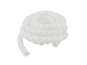 Spiral Tube Cable Wire Wrap Computer Cord Management 20mm Dia 5m Long White Spiral Tube Cable Wire Wrap Computer Cord Management 20mm Dia 5m Long White