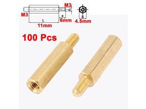 PCB Motherboard M3 Thread Male to Female 11mm+6mm Standoff Spacer Pillar 100Pcs PCB Motherboard M3 Thread Male to Female 11mm+6mm Standoff Spacer Pillar 100Pcs