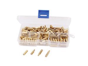 150 Pcs 3 Sizes Screw Threaded Brass Hexagon Standoff Spacer for PCB Motherboard 150 Pcs 3 Sizes Screw Threaded Brass Hexagon Standoff Spacer for PCB Motherboard