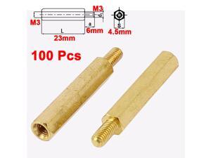 Motherboard M3 Male to Female 23mm+6mm Brass Hexagonal Standoff Spacer 100Pcs Motherboard M3 Male to Female 23mm+6mm Brass Hexagonal Standoff Spacer 100Pcs