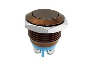 16mm Flush Mounted Momentary SPST Brown Stainless Steel Round Push Button Switch 16mm Flush Mounted Momentary SPST Brown Stainless Steel Round Push Button Switch