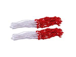 2 Pcs 16.5" Long All-Weather Great Replacement Nylon Basketball Nets White Red 2 Pcs 16.5" Long All-Weather Great Replacement Nylon Basketball Nets White Red