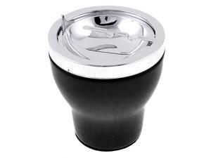 Black Silver Tone Metal Cover Tabletop Cigarette Ashes Ashtary Holder Black Silver Tone Metal Cover Tabletop Cigarette Ashes Ashtary Holder