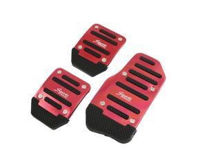 3 x Manual Car Gas Brake Clutch Pedal Pad Cover Set Black Red 3 x Manual Car Gas Brake Clutch Pedal Pad Cover Set Black Red