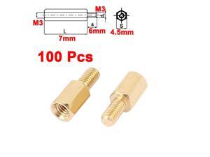 100pcs M3 7mm+6mm Brass Hex Standoff Screw Spacer Pillars for PCB Motherboard 100pcs M3 7mm+6mm Brass Hex Standoff Screw Spacer Pillars for PCB Motherboard