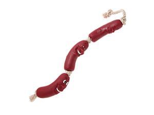 Rope Chew Toys w Vinyl Plastic Sausage for Dog Cat Pet Rope Chew Toys w Vinyl Plastic Sausage for Dog Cat Pet