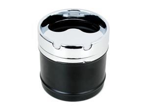 Silver Tone Black Cylinder Cigarette Ash Holder Ashtray Silver Tone Black Cylinder Cigarette Ash Holder Ashtray