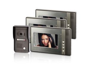 Generic 7" inch Color LCD Wired Video Door Phone Doorbell Home Entry Intercom System Kit 3 Monitor 1 Camera Night Vision 702D2 Generic 7" inch Color LCD Wired Video Door Phone Doorbell Home Entry Intercom System Kit 3 Monitor 1 Camera Night Vision 702D2