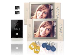 Wired 8" inch LCD Color Recording Video Door Phone Intercom Doorbell 1 Camera 2 White Monitor RFID Access Control Security Entry System with 4GB SD Card Wired 8" inch LCD Color Recording Video Door Phone Intercom Doorbell 1 Camera 2 White Monitor RFID Access Control Security Entry System with 4GB SD Card