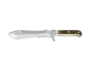 Puma White Hunter Stag Knife, w/ Aluminum Finger Guard, leather sheath#116375 Puma White Hunter Stag Knife, w/ Aluminum Finger Guard, leather sheath#116375