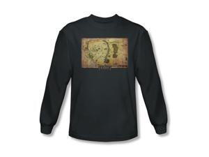 The Hobbit Middle Earth Map Mens Long Sleeve Shirt The Hobbit Middle Earth Map Mens Long Sleeve Shirt