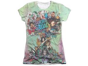 Suicide Squad Psychedelic Cartoon (FB Print) Juniors Sublimation Shirt Suicide Squad Psychedelic Cartoon (FB Print) Juniors Sublimation Shirt