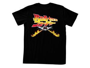 Back To The Future Sci-Fi Movie Japanese Poster Adult T-Shirt Tee Back To The Future Sci-Fi Movie Japanese Poster Adult T-Shirt Tee