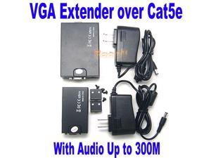 VGA 1x1 UTP Extender With Audio up to 300M via CAT5e/6 1920x1200 Gain Peak Adjust VGA 1x1 UTP Extender With Audio up to 300M via CAT5e/6 1920x1200 Gain Peak Adjust