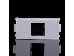 USB A Female to 2 Port USB A Female Socket Wall Faceplate Module USB A Female to 2 Port USB A Female Socket Wall Faceplate Module