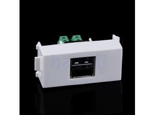 Terminal Block to USB A Female Filter 2 Port Wall Plate White Panel Terminal Block to USB A Female Filter 2 Port Wall Plate White Panel