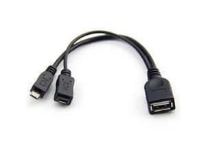 Baaqii CB084 Micro USB Host OTG Cable w/ USB power for Samsung phone i9100 i9300 i9220 9250 Baaqii CB084 Micro USB Host OTG Cable w/ USB power for Samsung phone i9100 i9300 i9220 9250