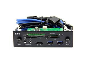 Baaqii A221 5.25" Bay 20Pin to USB3.0 HUB+2.0 Card Reader/2FanController/e-SATA/HDAudio Baaqii A221 5.25" Bay 20Pin to USB3.0 HUB+2.0 Card Reader/2FanController/e-SATA/HDAudio